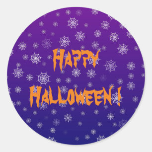 Sticker Rond Halloween Spider Web