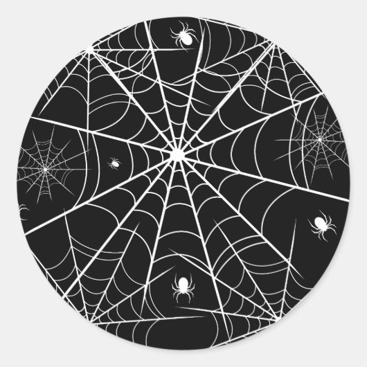 Sticker Rond Halloween Spider Web (Devant)