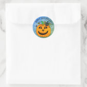 Sticker Rond Halloween Spider Witch et Citrouille (Sac)