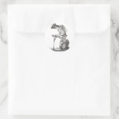 Sticker Rond Halloween squelette assis anatomie (Sac)