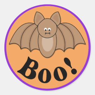 Sticker Rond Halloween sur la chauve-souris