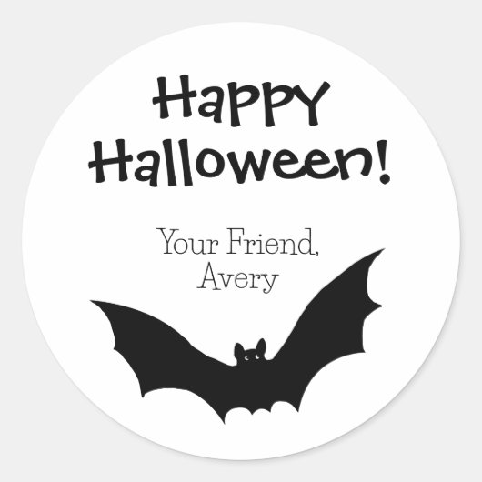 Sticker Rond Halloween sur mesure (Devant)
