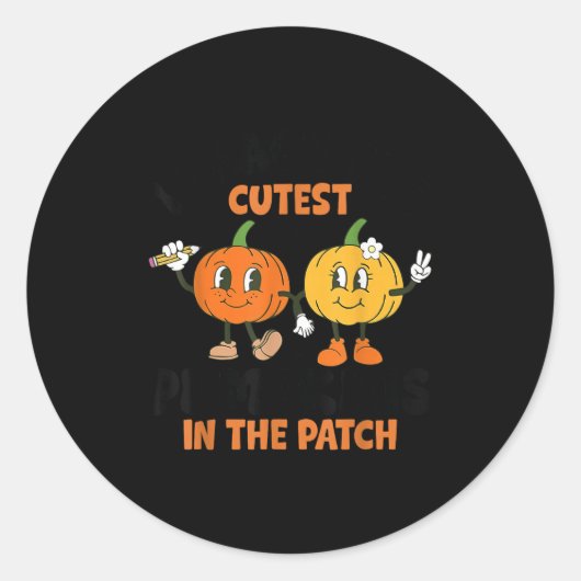 Sticker Rond Halloween Teacher I Teach (Devant)