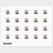 Sticker Rond Halloween Thanksgiving Chute Mon Chien Est Mon Bow (Feuille)