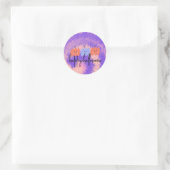 Sticker Rond Halloween Tie Dye Citrouille main tirée (Sac)