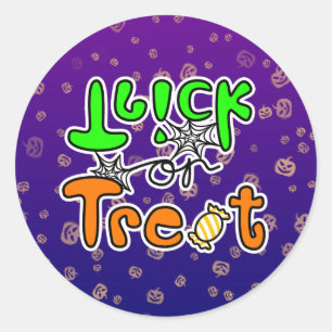 Sticker Rond Halloween Trick ou Treat