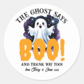 Sticker Rond Halloween Trick ou Treat Party Faveurs, Éffrayant  (Devant)