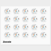 Sticker Rond Halloween Trois Esprit Anniversaire Citrouilles Bl (Feuille)