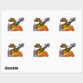 Sticker Rond Halloween Ukulele (Feuille)