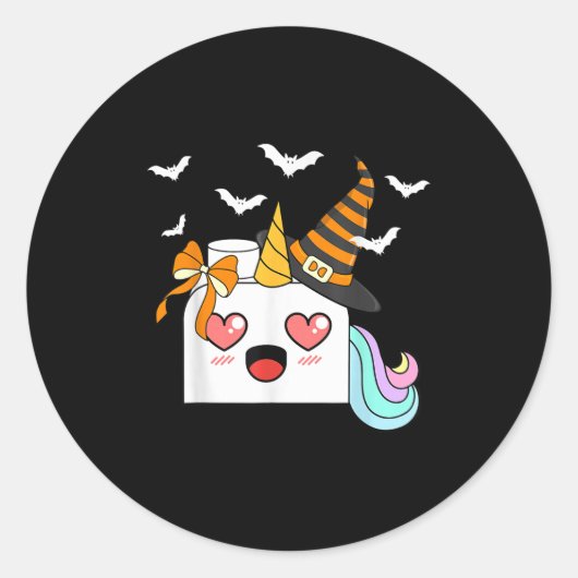 Sticker Rond Halloween Unicorn Master Builder Blocks Bâtiment K (Devant)