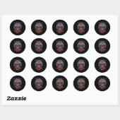 Sticker Rond Halloween Valhalloween Awaites - Valhalla Viking S (Feuille)