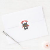 Sticker Rond Halloween Vampire Cat (Enveloppe)