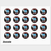 Sticker Rond Halloween Vampire - Pickleball Dans Mon Sang (Feuille)