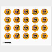 Sticker Rond Halloween Vibes Scandale Lune Et Cat Grunge Style (Feuille)