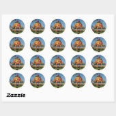 Sticker Rond Halloween vintage (Feuille)
