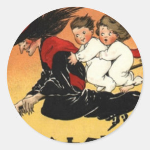 Sticker Rond Halloween vintage