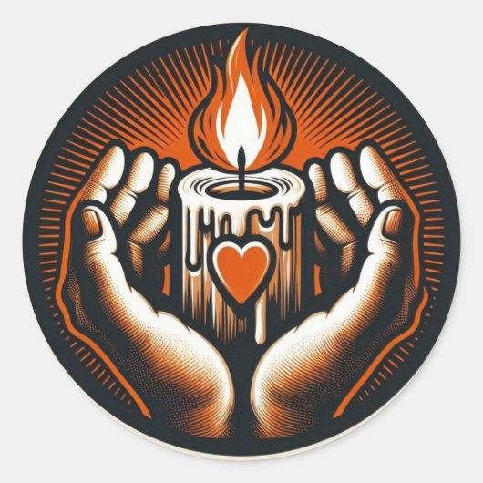 Sticker Rond Halloween vintage (Devant)