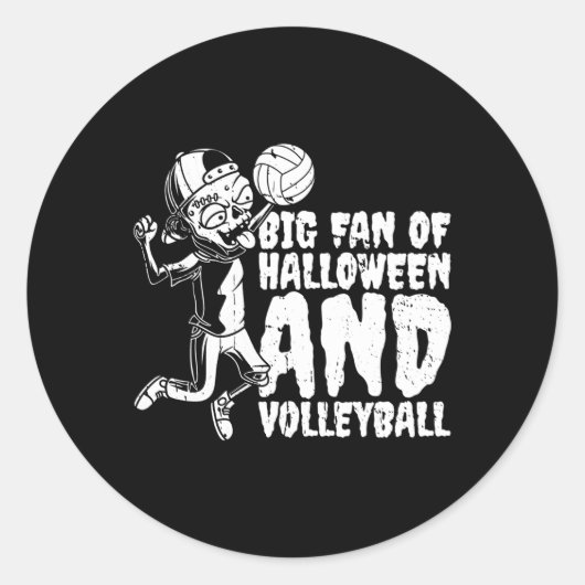 Sticker Rond Halloween volleyball (Devant)