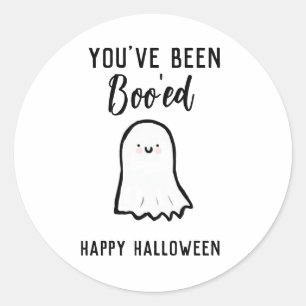 Sticker Rond Halloween vous avez été booed