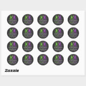 Sticker Rond Halloween Witch Genre Revela Party (Feuille)