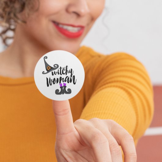 Sticker Rond Halloween Witchiteuse Whimsical