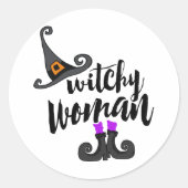 Sticker Rond Halloween Witchiteuse Whimsical (Devant)