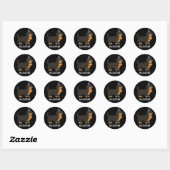 Sticker Rond Halloweenie Funny Saucisse Chien Pun Dark BG (Feuille)