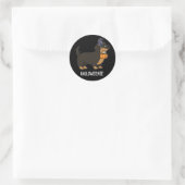 Sticker Rond Halloweenie Funny Saucisse Chien Pun Dark BG (Sac)