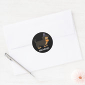 Sticker Rond Halloweenie Funny Saucisse Chien Pun Dark BG (Enveloppe)