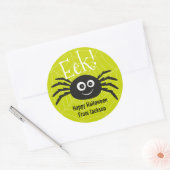 Sticker rond Hallowen Spider personnalisé (Enveloppe)