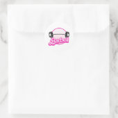 Sticker Rond Haltère - rose (Sac)