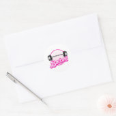 Sticker Rond Haltère - rose (Enveloppe)