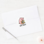 Sticker Rond Ham Radio Funny Pig Pun (Enveloppe)