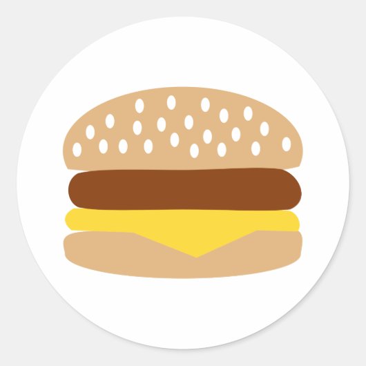 Sticker Rond Hamburger (Devant)
