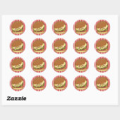 Sticker Rond Hamburger (Feuille)