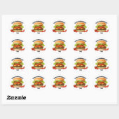 Sticker Rond Hamburger (Feuille)