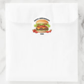 Sticker Rond Hamburger (Sac)
