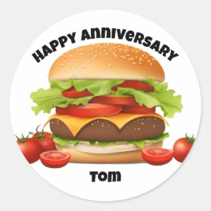 Sticker Rond Hamburger
