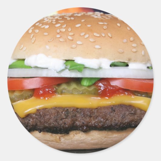Sticker Rond Hamburger (Devant)