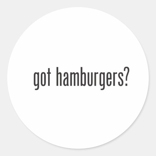 Sticker Rond hamburgers (Devant)