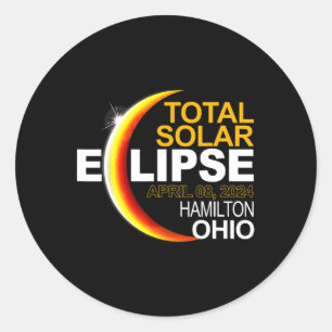 Sticker Rond Hamilton 2024 Solar Eclipse 2024 040824 Eclipse