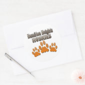 Sticker Rond Hamilton Heights Huskie Paws (Enveloppe)