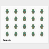 Sticker Rond Hamsa (Feuille)