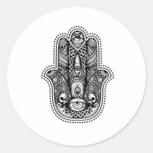 Sticker Rond Hamsa La Main de la déesse