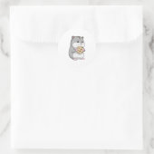 Sticker Rond Hamster avec Cookie (Sac)