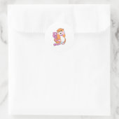 Sticker Rond Hamster avec ruban (Sac)