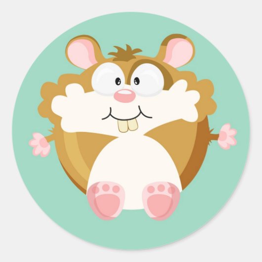 Sticker Rond hamster de cercle mignon (Devant)
