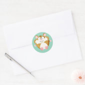 Sticker Rond hamster de cercle mignon (Enveloppe)