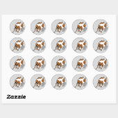 STICKER ROND HAMSTER FUNNY DANS BALLES RONDES DE HAMSTER (Feuille)