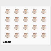 Sticker Rond Hamster - Musique avec microphone (Feuille)